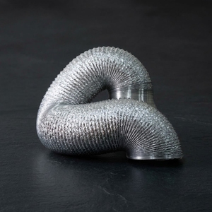 Manguera de Ventilación Flexible No Aislada de Aluminio Gris para Flujo de Aire de Escape, Soluciones para Baños y HVAC - Product Image 1