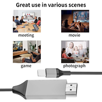 Câble adaptateur de connecteur AV numérique pour projecteur, moniteur, HDTV, Lightning vers mobile, transmission haute vitesse