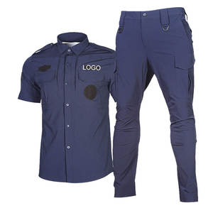 ¡Novedad de China! Ropa DE SEGURIDAD azul marino, uniformes <span class=keywords><strong>formales</strong></span>, conjunto de guardia, disfraces, uniformes de seguridad, Top y pantalones, 2017 - Product Image 1