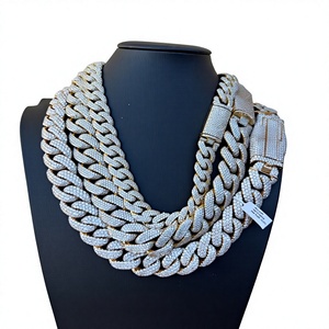 สร้อยคอเงินแท้ 925 แบบ Cuban Link ประดับเพชรโมอิสซาไนต์ สไตล์ฮิปฮอป สำหรับผู้ชายและผู้หญิง เหมาะสำหรับงานปาร์ตี้ งานแต่งงาน หรือเป็นของขวัญ - Product Image 1