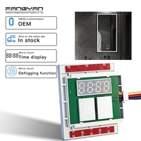 Specchio LED Intelligente con Dimmer CCT, Interruttore Touch, 12V 5A, 2 Pulsanti, Display Ora e Temperatura con Memoria per Specchi da Bagno di Alta Gamma