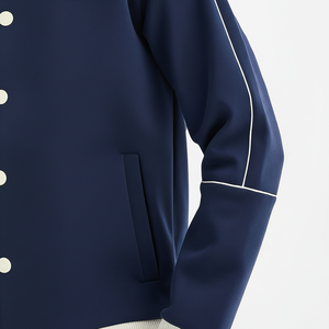 Chaqueta Universitaria de Béisbol, Holgada, con Cuello Alto, de Lona, Transpirable y Ecológica para Primavera - Product Image 1