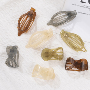 B. phne màu rắn Claw Clip lớn barrette cua tóc vuốt tắm Clip kiểu tóc đuôi ngựa phụ kiện nonslip mạnh mẽ giữ dày Cle - Product Image 3