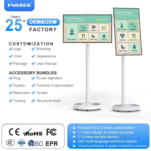 Professional 21.5/27/32 Inch Rotating Portable TV 8/128GB Capacitive Touch Screen LED 120Hz for Home Learning Education