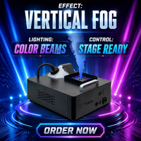 Machine à fumée verticale Topflashstar 1500W RGB LED avec télécommande DMX 7CH pour DJ, scène, club, Halloween, Noël
