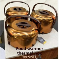 Nouvelle boîte à lunch isotherme double couche en acier inoxydable et ABS, la plus vendue, avec poignée, design de luxe, chauffe-plats thermique