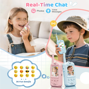 Talkies-walkies vidéo à double caméra pour enfants, lot <span class=keywords><strong>de</strong></span> 2, sans Wi-Fi, chat en temps réel, rechargeables, pré-associés, jouet pour garçons et filles, 3 ans et plus, cadeaux d'anniversaire - Product Image 2