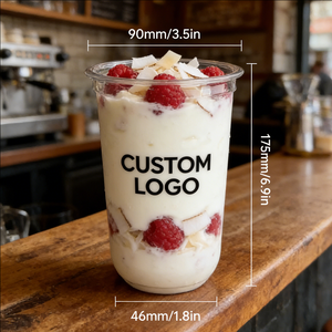 Gobelets jetables en plastique transparent pour café glacé, avec couvercles pour yaourts et pailles, robustes, de qualité alimentaire, personnalisables avec logo, 32 oz, vente en gros - Product Image 6