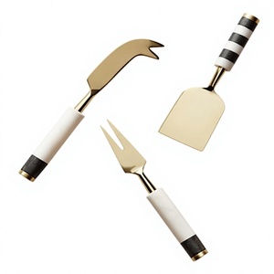 Cuchillos para cortar queso al precio más barato Juego de 3 esparcidores de queso Cubiertos de acero inoxidable Juego de cubiertos Restaurante Utensilios de cocina - Product Image 1