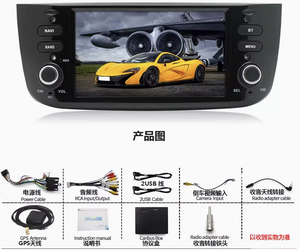 Carplay Android 14 đài phát thanh xe đa phương tiện Stereo Player Wifi <span class=keywords><strong>GPS</strong></span> <span class=keywords><strong>Navigation</strong></span> cho <span class=keywords><strong>Fiat</strong></span> Linea Punto EVO 2012 2011 - Product Image 3