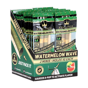 King Palm | Watermelon Wave | x2 Flavoured Pre Rolls | (Slims) 1.5g | <b>Smoking</b> accessory - Product Image 1