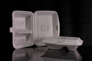Caja para comida, cajas para comidas, contenedores para almuerzo, caja plana con rejilla, caja de tres compartimentos, caja rectangular, caja para desayuno, embalaje de espuma - Product Image 5