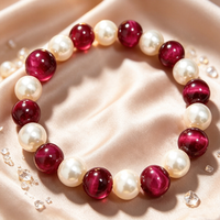 Bracelets et Joncs Faits Main pour Femme : Bijoux Tendance avec Perles d'Imitation et Pierres Œil de Tigre – Idéal Cadeau DIY Original