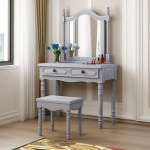 Coiffeuse à miroir Table <span class=keywords><strong>de</strong></span> courtoisie Table <span class=keywords><strong>de</strong></span> maquillage en bois massif américain Coiffeuse Tiroir <span class=keywords><strong>de</strong></span> rangement Miroir <span class=keywords><strong>de</strong></span> maquillage <span class=keywords><strong>Kit</strong></span> - Product Image 2