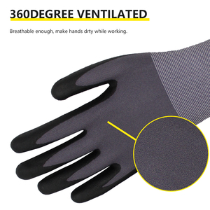 Guantes de Trabajo SIZAsafety de Nailon y Spandex Tejidos Calibre 15 con Recubrimiento de Nitrilo Microespumado, Resistentes al Aceite para Construcción y Jardinería - Product Image 2