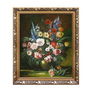 Pintura <span class=keywords><strong>al</strong></span> óleo <span class=keywords><strong>de</strong></span> flor pintada a mano para decoración <span class=keywords><strong>de</strong></span> sala <span class=keywords><strong>de</strong></span> estar, impresión clásica, cuadro <span class=keywords><strong>de</strong></span> pared <span class=keywords><strong>de</strong></span> <span class=keywords><strong>flores</strong></span> en jarrón - Product Image 1