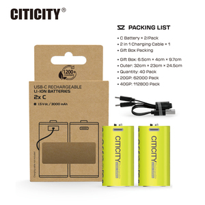 CITICITY Pilas C Recargables por USB 1.5V 3000mAh, Batería de Litio, Carga Rápida, Indicador LED de Carga para Dispositivos Domésticos - Product Image 4