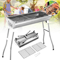 Barbecue pliant moderne OEM ODM 29 pouces en acier inoxydable, électrophorèse, étanche, pour camping et pique-nique en extérieur