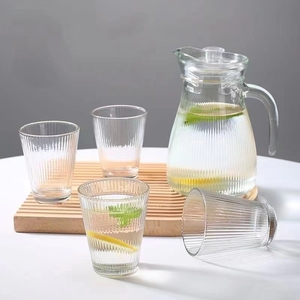 El más nuevo juego de beber de vidrio bonito juego de jarra de vidrio de uso doméstico impreso con vasos JUEGO DE BEBER AGUA - Product Image 6