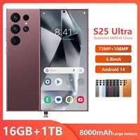 Prix Usine Nouveau 2026 Smartphone 5G CDMA LTE 6,8 Pouces 16 Go + 1 To S25 Ultra Android 15 144 Hz 65 W Stylet Intégré Grand Écran Global