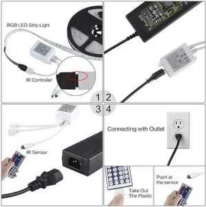 Bande LED intelligente 12V contrôlée par application ou Wi-Fi, 5050 2835 RGB COB / Bande lumineuse LED / Ruban LED - Product Image 6