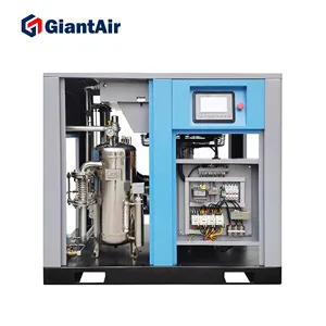 GiantAir Kompresor Udara Sekrup Berpelumas Air 15KW 20HP Variabel Frekuensi Dental Kompresor Udara Bebas Minyak