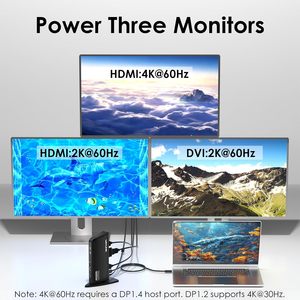 Nouvelle station <span class=keywords><strong>d</strong></span>'accueil Wavlink WL-UG39DK10 DisplayLink 12-en-1 triple moniteur pour ordinateur portable USB-<span class=keywords><strong>C</strong></span> et Mac Mini M4 - Product Image 3