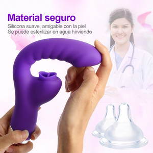 Vibromasseur puissant alimenté par USB pour les femmes 2-en-1 stimulateur de Clitoris et G-Spot <span class=keywords><strong>Vibro</strong></span> gode baguette femme clitoris ventouse jouets sexuels pour adultes - Product Image 3