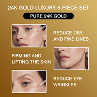 Coffret Soins de la Peau Sérum 24K à l'Extrait d'Or Pur Hydratant Trousse de Beauté du Salon de Coiffure