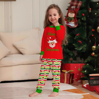 Ensemble Pyjama de Noël Hiver 2025 pour Bébés Garçons et Filles, Motif Imprimé Rayé Vert, Pantalon de Détente Doux en Peluche pour la Maison