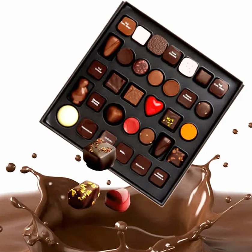 Benutzer definierte Form Luxus Design Valentinstag Sweet Candy Boxen Weihnachts schokolade Verpackung Schokoladen box für Geschenk