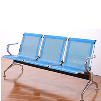 Chaise d'hôtesse de l'air, 3 sièges, chaise couleur argent, station de service, de bus, de métro ou de train