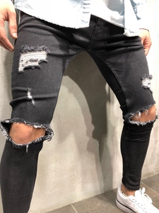 Pantalones vaqueros de los hombres de la moda Jeans hip hop bien streetwear <span class=keywords><strong>jogger</strong></span> biker arrancado de los hombres jeans - Product Image 5
