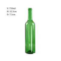 Bouteille de champagne en verre de gros, couleur marron, noire, colorée, 375 ml, 500 ml, 750 ml, 1500 ml, avec bouchon, bouteille de vin vide pour tequila, brandy