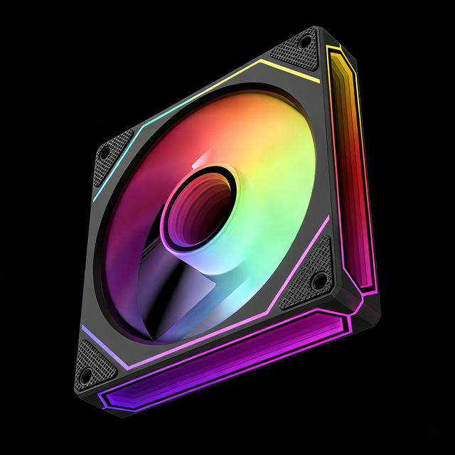 TJCOOLER Prism 6PRO 120mm ARGB Gaming Case Fan Triple-Side Mirror Illumination 22 LEDs Motherboard Sync PWM Control Fluid