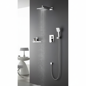 Juego de ducha oculto moderno para baños, incluye rociador de mano y accesorios de montaje en pared - Product Image 1