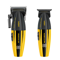 Tondeuse à cheveux professionnelle rechargeable VGR V-285 9000 tr/min en métal pour salon de coiffure, tondeuse à barbe pour hommes V-285T