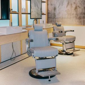 Bán Sỉ Ghế Cắt Tóc Màu Xám Ghế Salon Nội Thất Thương Mại Ghế Cắt Tóc Thiết Bị Làm Đẹp Làm Tóc - Product Image 1