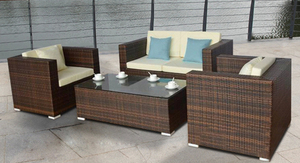 Conjunto de Muebles de Jardín Mediterráneos de Ratán Sintético Impermeable, Resistentes a los Rayos UV y Ecológicos para Hoteles, Villas, Patios, Parques y Casas de Campo - Product Image 2