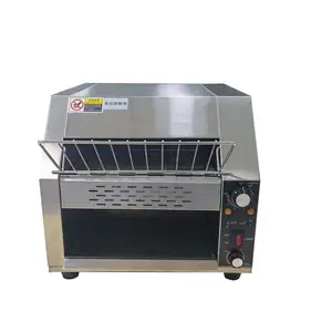 Grille-pain Commercial double couche de grande capacité, Machine à pain électrique à hamburger, machine à pain à convoyeur automatique avec CE