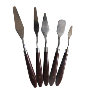 <span class=keywords><strong>arte</strong></span> 5Pcs pintura de aceite uso <span class=keywords><strong>arte</strong></span> paleta cuchillo espátula de plástico mango de acero inoxidable raspador de pintura - Product Image 1