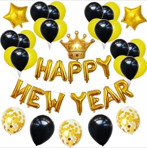Set di palloncini neri in oro forniture per feste di laurea decorazione 2026 forniture per feste di <span class=keywords><strong>capodanno</strong></span> Kit decorazioni 2026 - Product Image 1