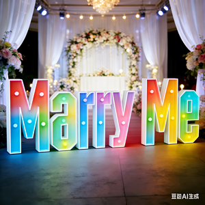 마키 레터, 맞춤형 마키 사인, LED 조명 사인 2피트 4피트 웨딩 사인 파티 장식용 조명 레터 - Product Image 5