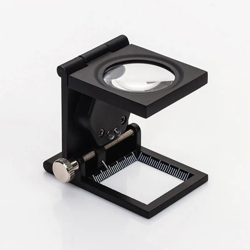 9005A Wholesale metal magnifying glass of 10X optical lens loupe for collapsible liner test