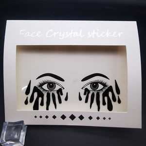 Navidad pop cara maquillaje cristal cara pegatina impermeable cara joyas Navidad maquillaje brillo diamante tatuaje - Product Image 4
