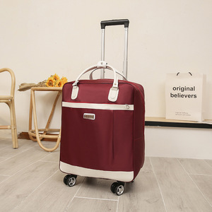 <span class=keywords><strong>Valise</strong></span> de voyage à roulettes en tissu Oxford imperméable, grande capacité, design classique, pour rangement quotidien, école et garde-robe - Product Image 2