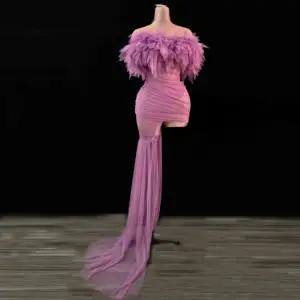 NOVANCE潮流产品2022新品紫色透视夏季管顶性感连衣裙女士优雅高品质连衣裙