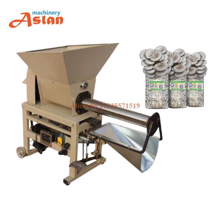 Shiitake spawn bag filling machine/DIY mushroom bacteria filling bagging tying machine