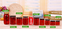 Family Size Round Glass Jam Jars with 62 MM Metal Lug Lid