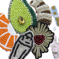 Patchs brodés en strass faits main, écologiques et tendance, à coudre sur les chaussures, les sacs, les chapeaux, les vêtements et les accessoires, en feutre